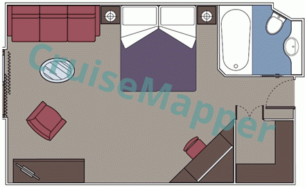 MSC Splendida Premium Suite Aurea with Window  floor plan