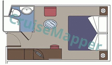 MSC Splendida Interior Cabin  floor plan