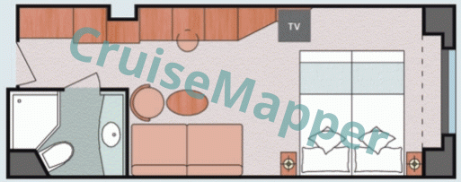 Costa Deliziosa Oceanview Cabin  floor plan