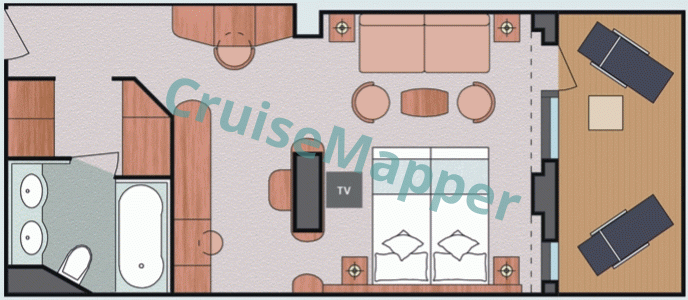 Costa Deliziosa Grand Suite  floor plan