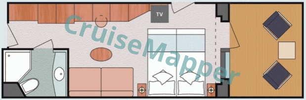 Costa Deliziosa Balcony Cabin  floor plan