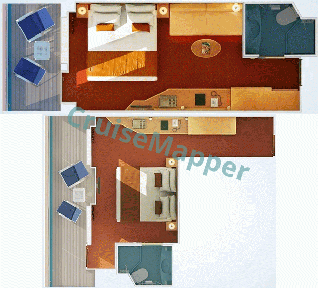 Carnival Dream Balcony Cabin  floor plan