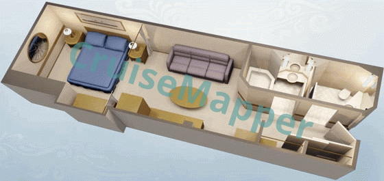 Disney Magic Deluxe Inside Cabin  floor plan