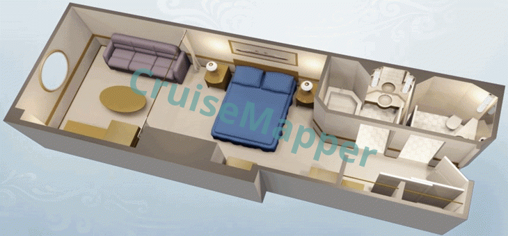 Disney Magic Deluxe Oceanview Cabin  floor plan