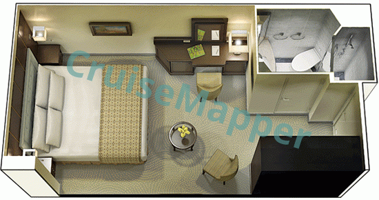 Oceania Riviera Interior Cabin  floor plan