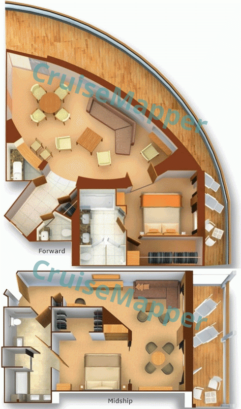 Seabourn Odyssey Owners Suite  floor plan