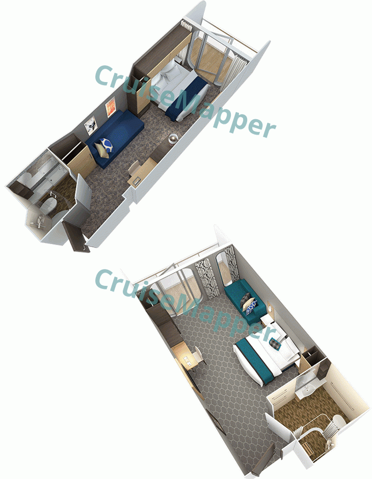 Oasis Of The Seas Spacious Balcony Cabin  floor plan