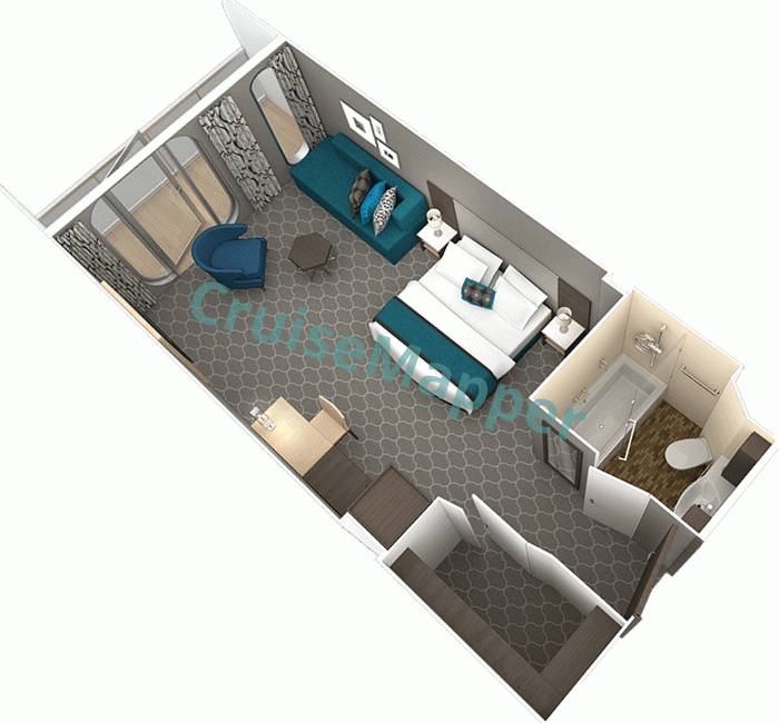 Oasis Of The Seas Junior Suite  floor plan