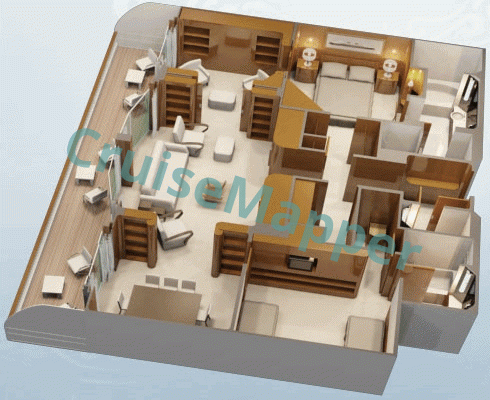 Disney Wonder Concierge Royal Suite  floor plan