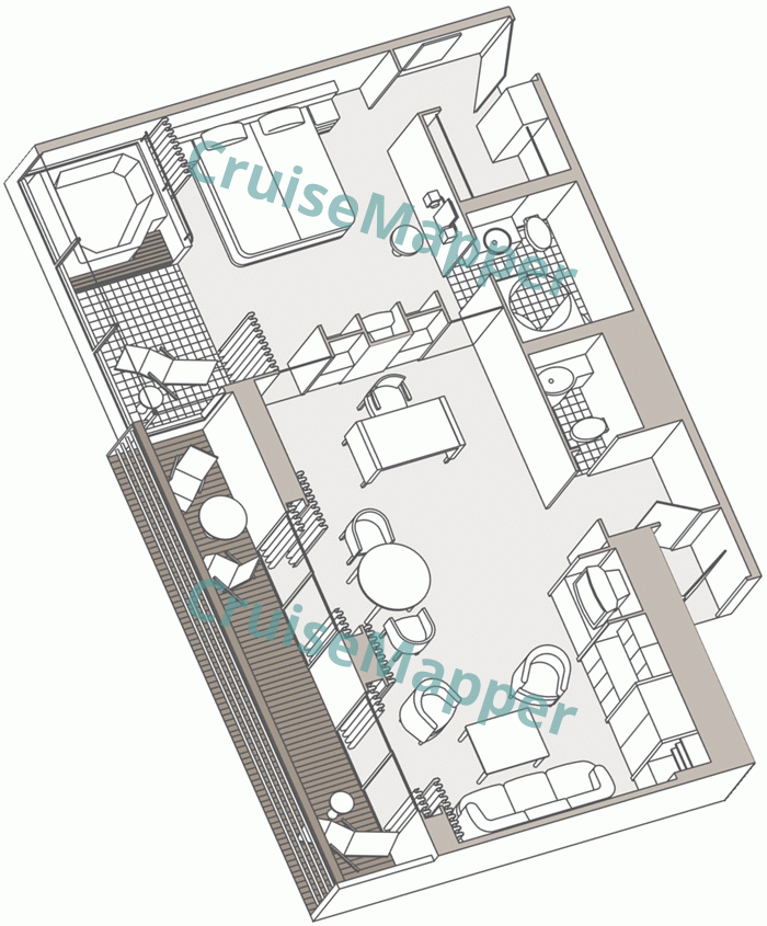 Seven Seas Voyager Grand Suite  floor plan