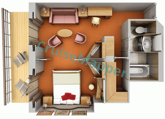 Silver Wind Medallion Suite  floor plan