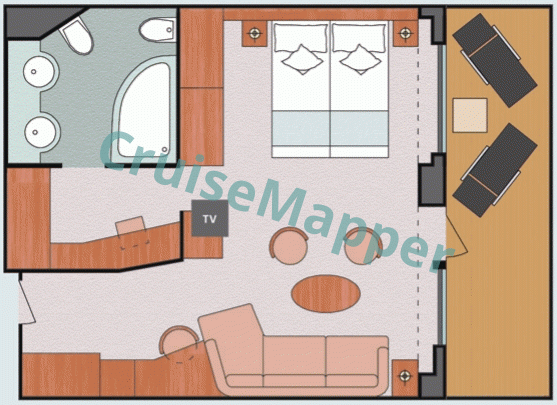 Costa Magica Grand Suite  floor plan