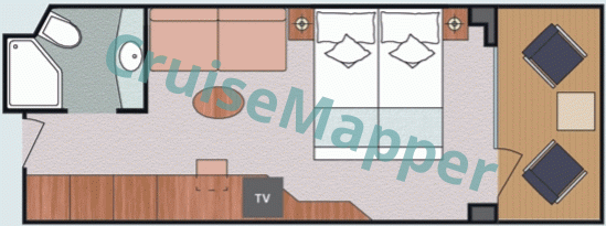 Mykonos Magic Balcony Cabin  floor plan