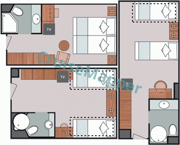 Mykonos Magic Interior Cabin  floor plan
