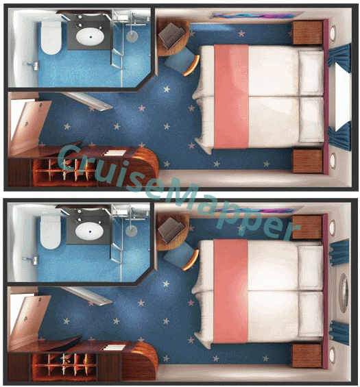 Norwegian Dawn Oceanview Cabin  floor plan