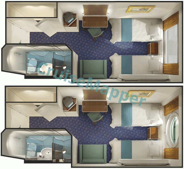 Norwegian Spirit Oceanview Cabin  floor plan