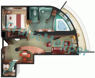 Norwegian Spirit Owners Suite  floor plan