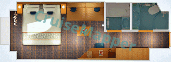 Carnival Breeze Deluxe Oceanview Family Cabin  floor plan