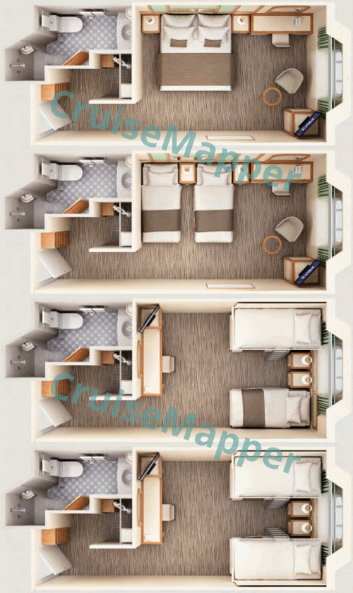 Pacific Encounter Oceanview Cabin  floor plan