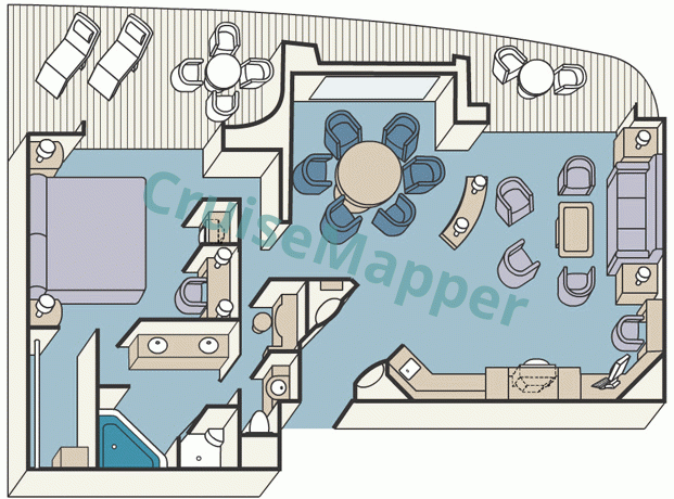 Pacific Encounter Grand Suite  floor plan