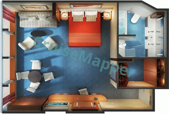 Norwegian Star Window Family Suite  floor plan