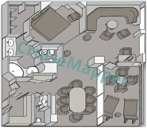 ms Volendam Pinnacle Suite  floor plan