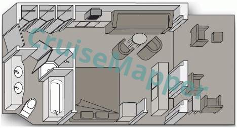 ms Eurodam Signature Suite  floor plan