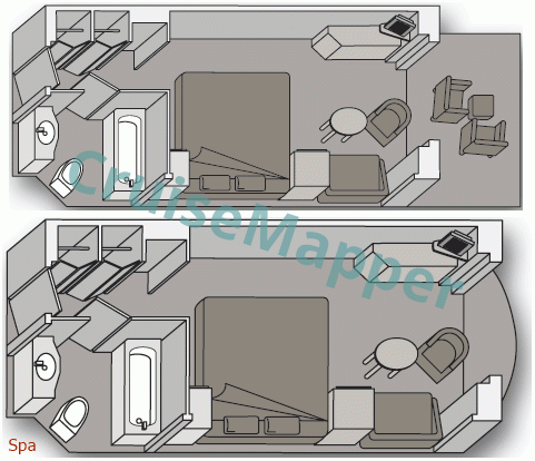 ms Eurodam Balcony Cabin  floor plan