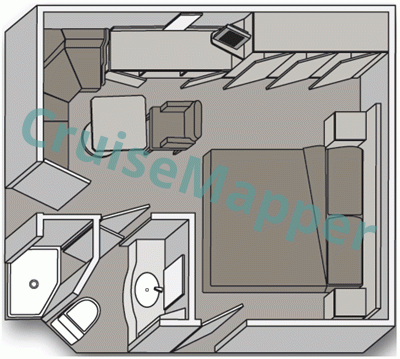 ms Eurodam Interior Cabin  floor plan