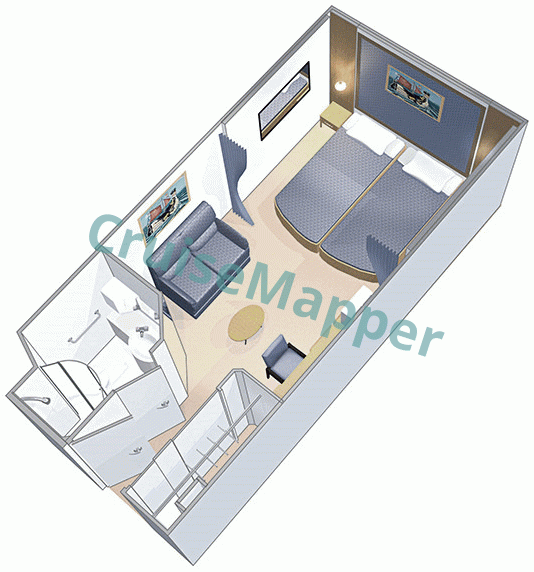 Marella Discovery Inside Cabin  floor plan