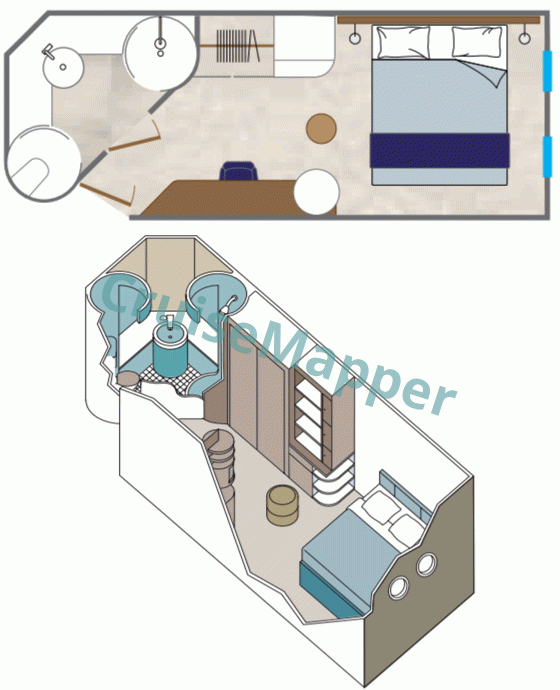 Wind Surf Porthole Cabin  floor plan