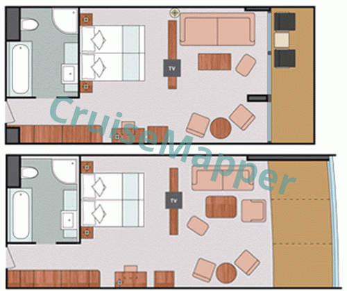 Costa neoRomantica Balcony Suite  floor plan