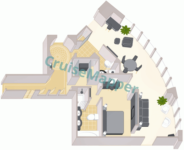 Queen Mary 2 Royal Suite  floor plan