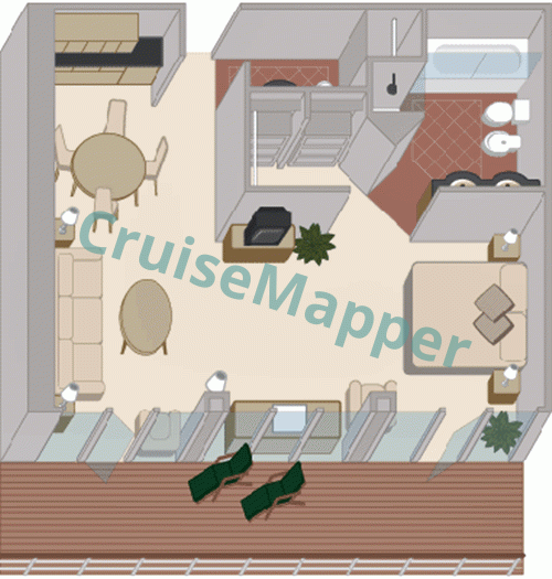 Queen Mary 2 Penthouse Suite  floor plan