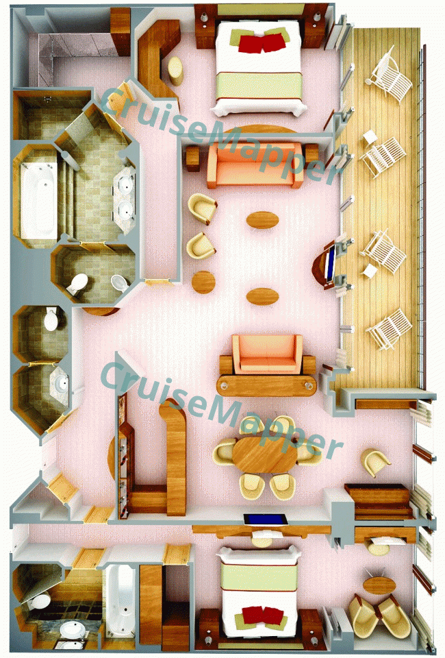 Silver Spirit 2-Bedroom Owners Suite  floor plan