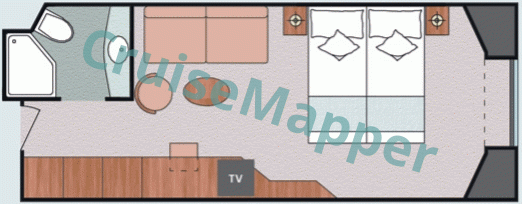 Costa Fortuna Oceanview Cabin  floor plan