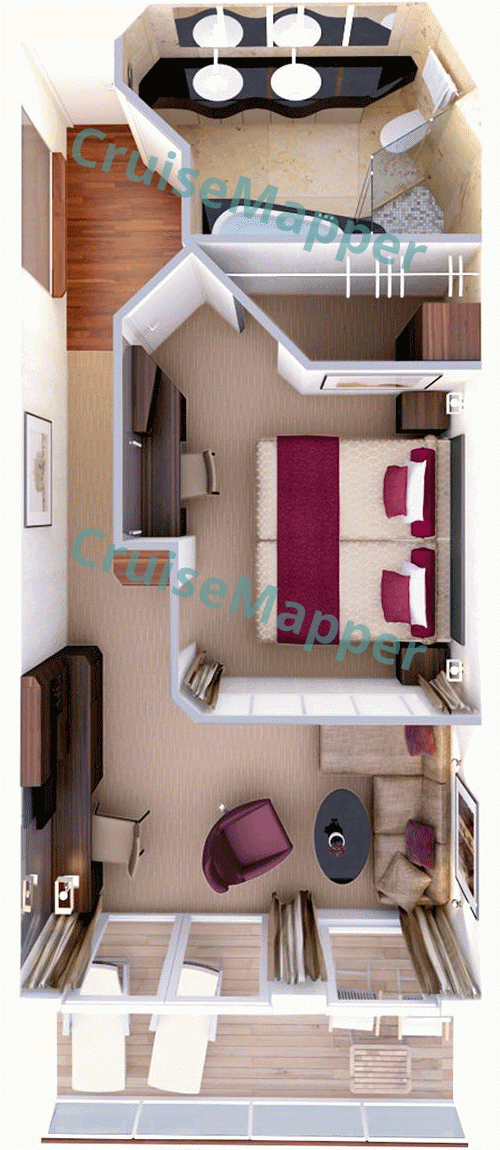 ms Europa 2-Room Penthouse Deluxe Suite  floor plan