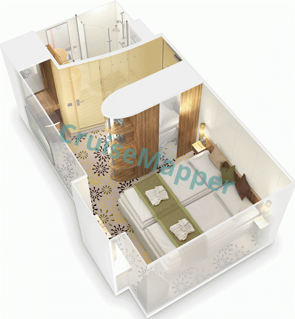 AIDAsol Meerblickkabine|Oceanview Cabin  floor plan