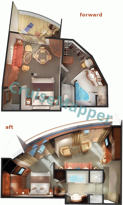 Norwegian Sun Penthouse Suite  floor plan