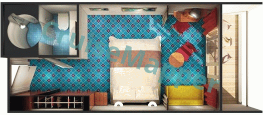 Norwegian Sun Balcony Cabin  floor plan