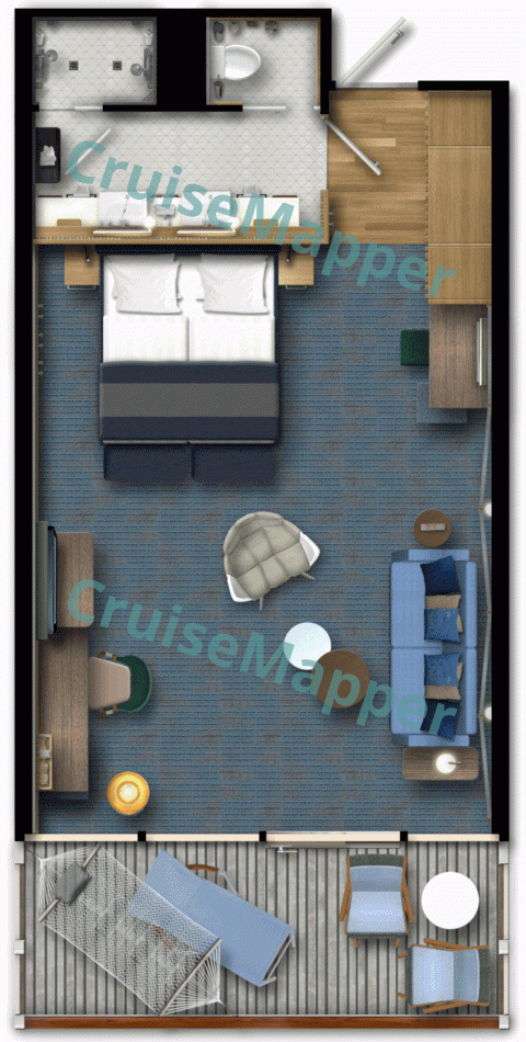 Mein Schiff 2 Ubersee Suite  floor plan