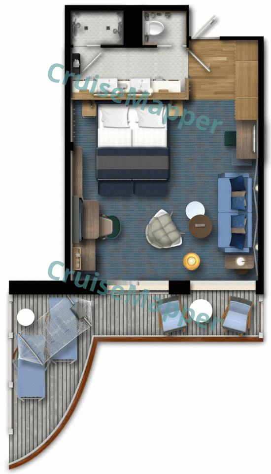 Mein Schiff 2 Schone Aussicht|Nice View Suite  floor plan