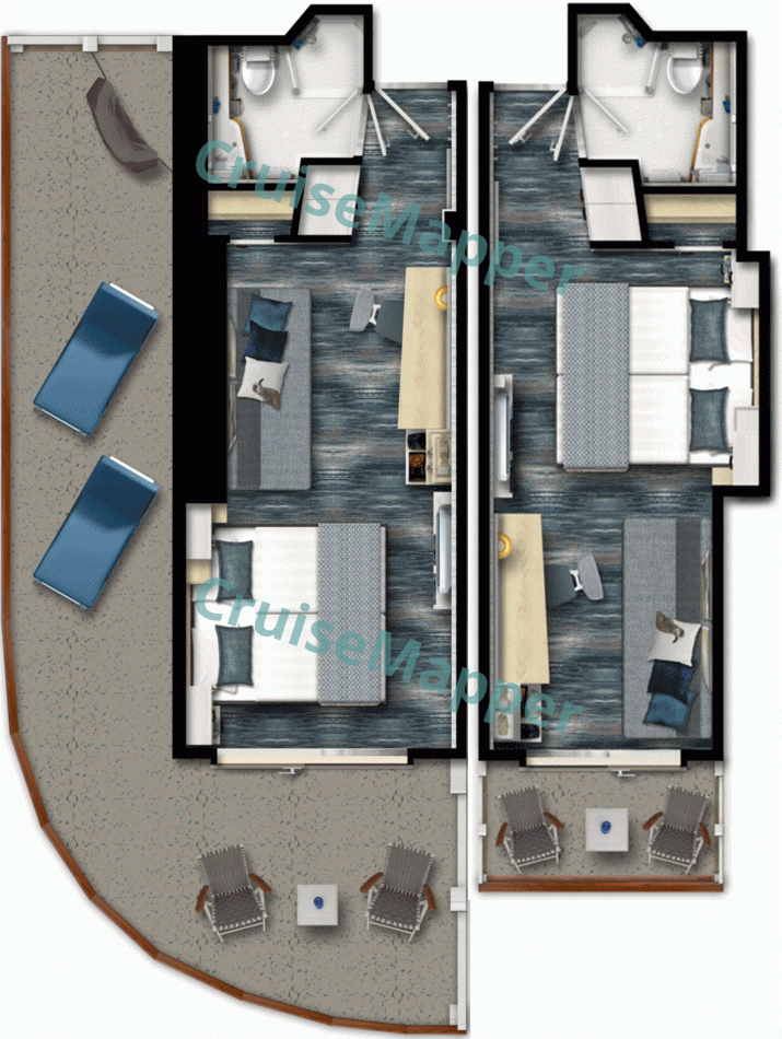 Mein Schiff 2 Balkonkabine|Balcony Cabin  floor plan