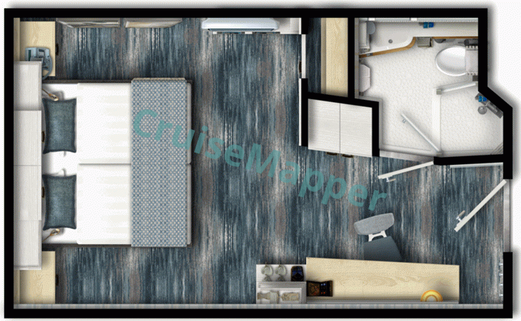 Mein Schiff 2 Innenkabine|Inside Cabin  floor plan