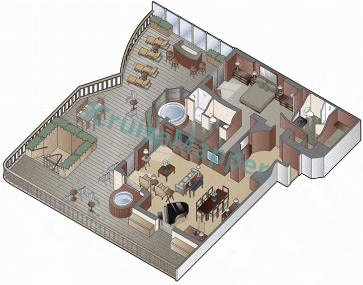 Celebrity Constellation Penthouse Suite  floor plan