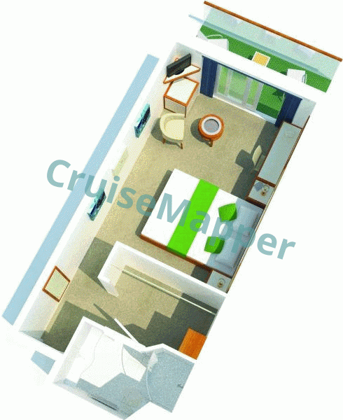 Azura Balcony Cabin  floor plan