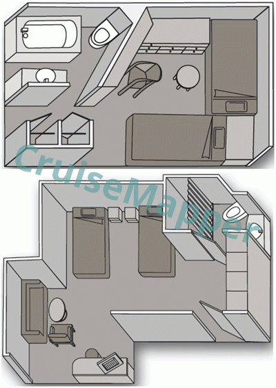 Amera Prinsendam-Interior Cabin  floor plan