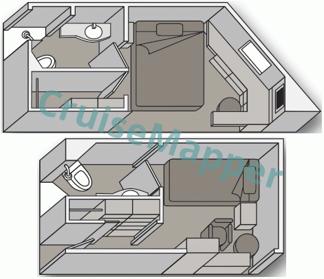 Amera Prinsendam-Single Cabins  floor plan
