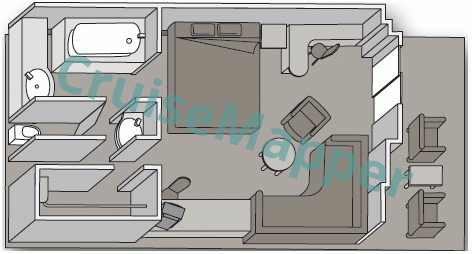 Amera Prinsendam-Signature Suite  floor plan