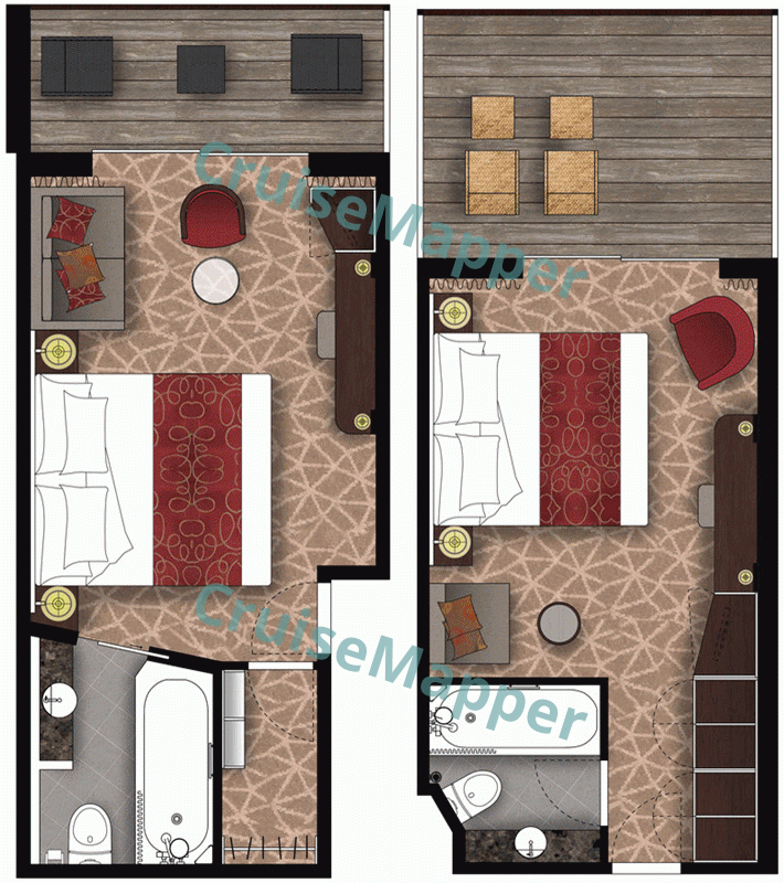 Amera Superior Balcony Cabin  floor plan